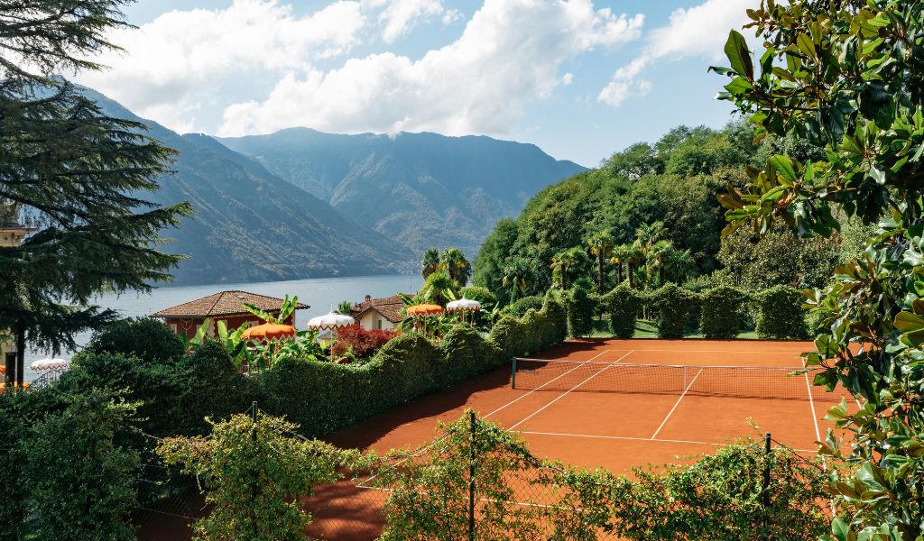 Tennis at Grand Hotel Tremezzo, Lake Como, Italy   