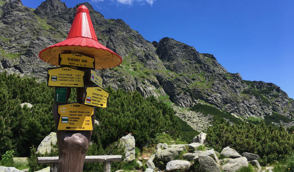 Hiking trail in the High Tatras