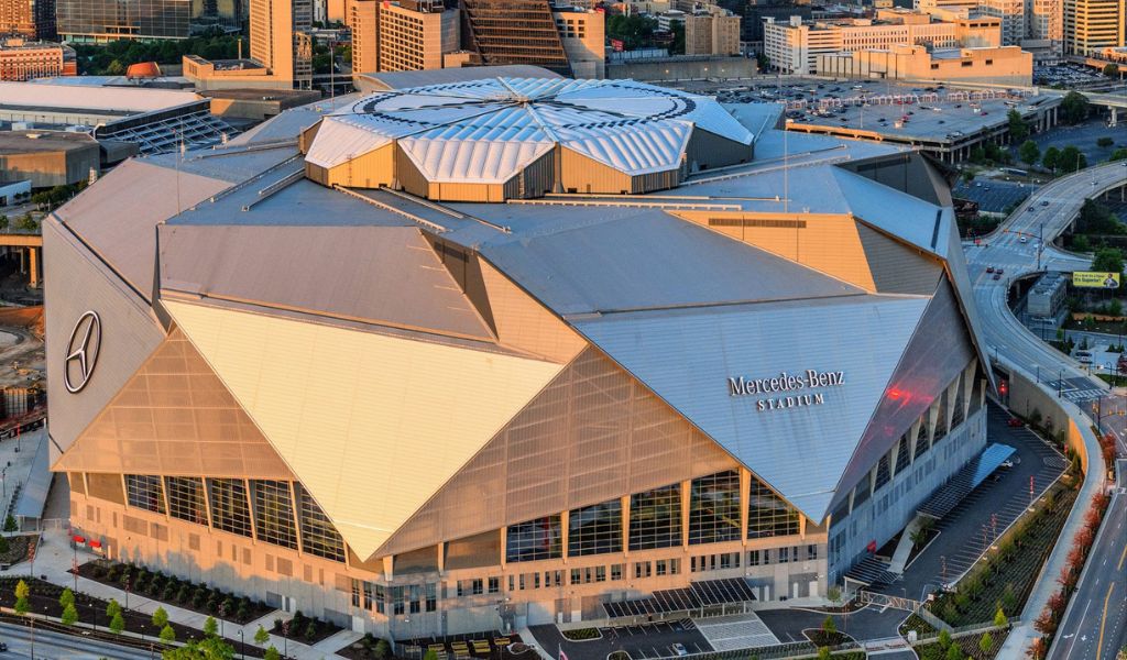 Mercedes-Benz Stadium in Atlanta will host games in the Premier League Summer Series 2025 (Credit: discoveratlanta.com)