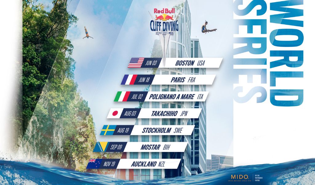 2023 Red Bull Cliff Diving World Series calendar